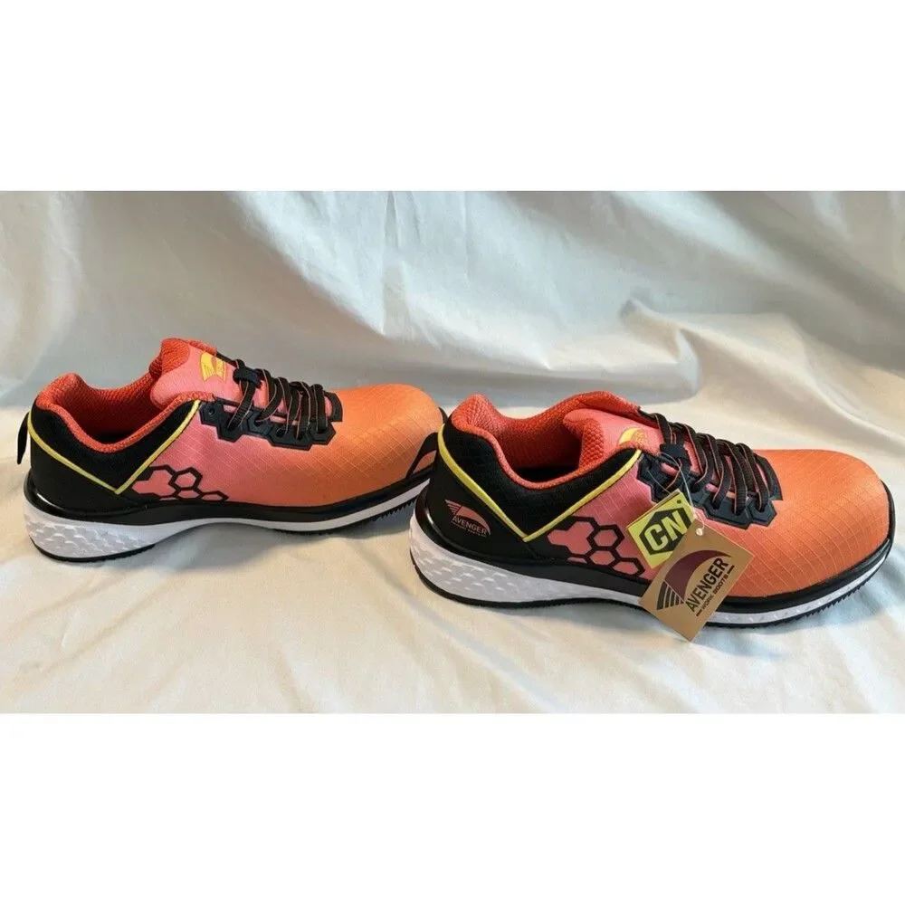 Avenger Women's Sz 7.5 A1891 Fusion EH Work Safety Boots / Sneaker Orange